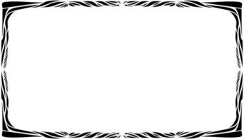 Illustration of a photo frame with a tribal design vector