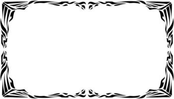 Illustration of a photo frame with a tribal design vector