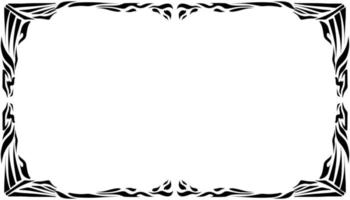 Illustration of a photo frame with a tribal design vector