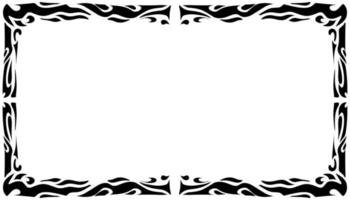 Illustration of a photo frame with a tribal design vector