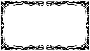 Illustration of a photo frame with a tribal design vector