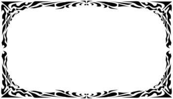 Illustration of a photo frame with a tribal design vector