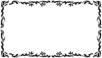 Illustration of a photo frame with a tribal design vector