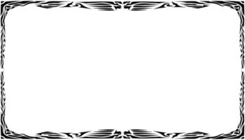 Illustration of a photo frame with a tribal design vector