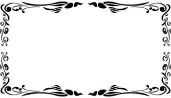 Illustration of a photo frame with a tribal design vector