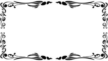 Illustration of a photo frame with a tribal design vector