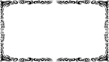 Illustration of a photo frame with a tribal design vector