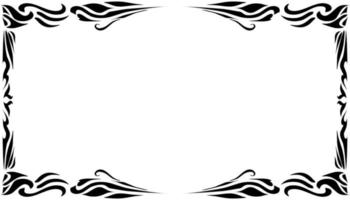 ilustración de un foto marco con un tribal diseño vector