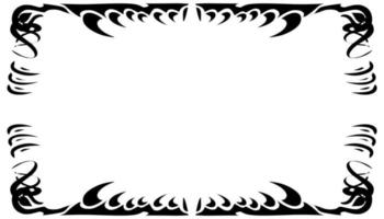 Illustration of a photo frame with a tribal design vector