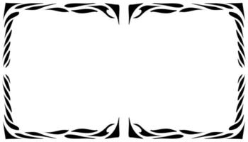 Illustration of a photo frame with a tribal design vector