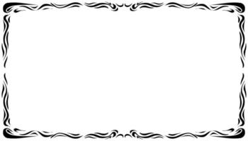 Illustration of a photo frame with a tribal design vector