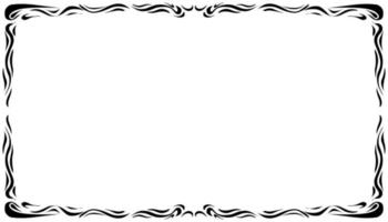 Illustration of a photo frame with a tribal design vector