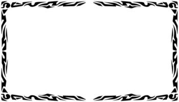 Illustration of a photo frame with a tribal design vector