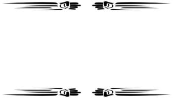 Illustration of a photo frame with a tribal design vector