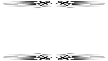 Illustration of a photo frame with a tribal design vector