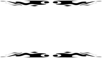 Illustration of a photo frame with a tribal design vector