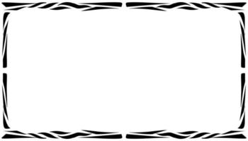 Illustration of a photo frame with a tribal design vector