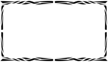 Illustration of a photo frame with a tribal design vector