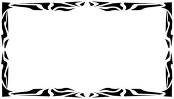 Illustration of a photo frame with a tribal design vector