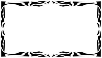 Illustration of a photo frame with a tribal design vector