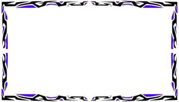 Illustration of a photo frame with a tribal design vector