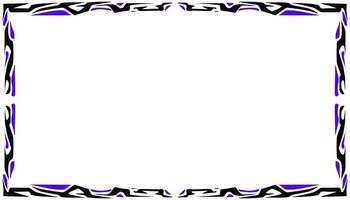 Illustration of a photo frame with a tribal design vector