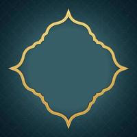 Islamic ramadan 3d gold frame background with arabic geometric pattern vector