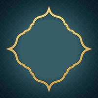 Islamic ramadan 3d gold frame background with arabic geometric pattern vector