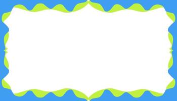 Abstract background illustration of blue and green liquid border frame vector