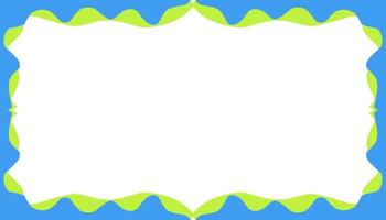 Abstract background illustration of blue and green liquid border frame vector