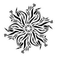 Illustration of a tribal tattoo with a aesthetic shape vector