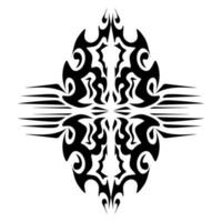 Illustration of a tribal tattoo with a aesthetic shape vector