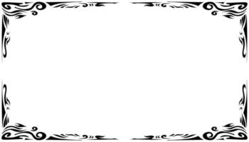 Illustration of a photo frame with a tribal design vector