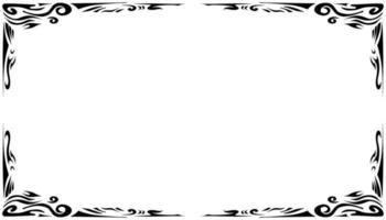 Illustration of a photo frame with a tribal design vector