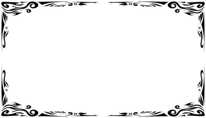 Illustration of a photo frame with a tribal design
