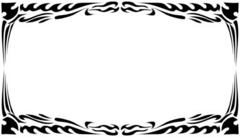 Illustration of a photo frame with a tribal design vector