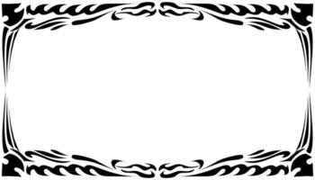 Illustration of a photo frame with a tribal design vector