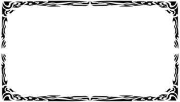 Illustration of a photo frame with a tribal design vector