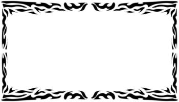 Illustration of a photo frame with a tribal design vector