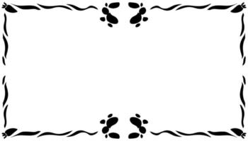 Illustration of a photo frame with a tribal design vector