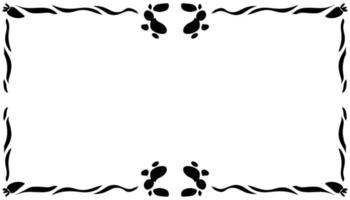 Illustration of a photo frame with a tribal design vector