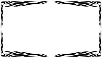 Illustration of a photo frame with a tribal design vector