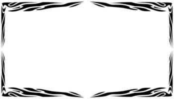 Illustration of a photo frame with a tribal design vector