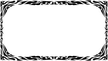 Illustration of a photo frame with a tribal design vector