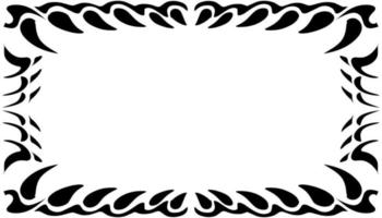 Illustration of a photo frame with a tribal design vector
