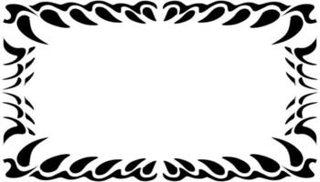 Illustration of a photo frame with a tribal design vector