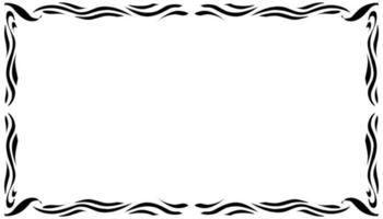 Illustration of a photo frame with a tribal design vector