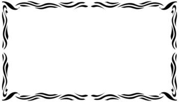 Illustration of a photo frame with a tribal design vector