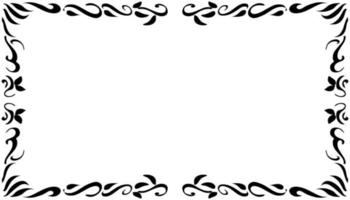 Illustration of a photo frame with a tribal design vector