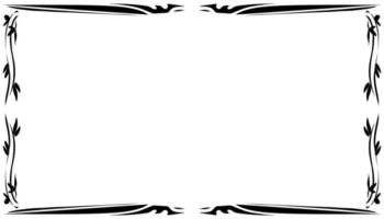 Illustration of a photo frame with a tribal design vector